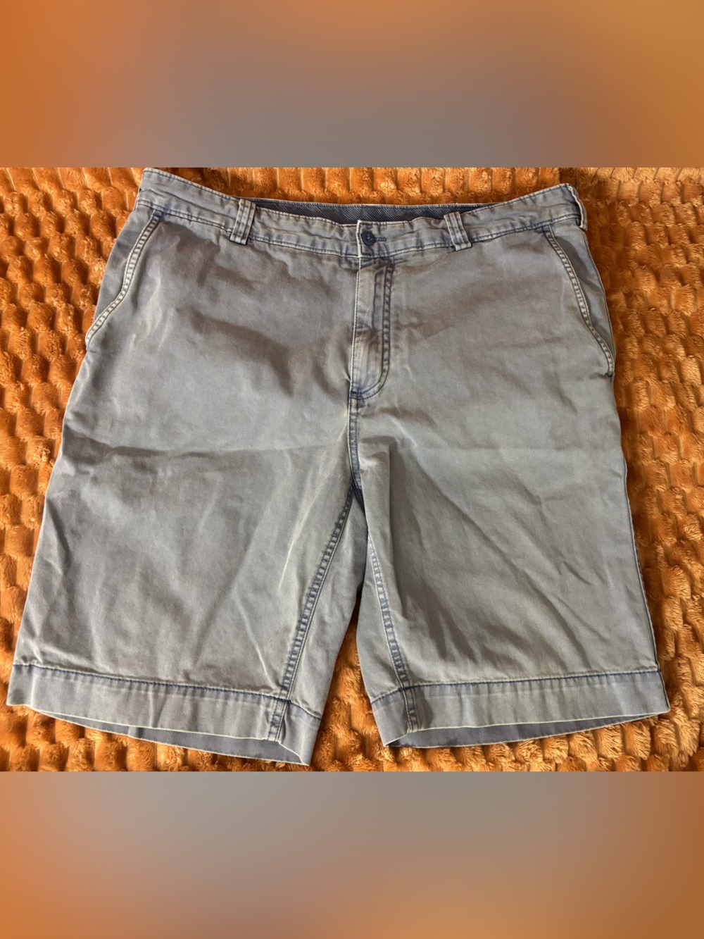 Daniel Cremieux Light Blue Flat-Front Cotton Shorts
